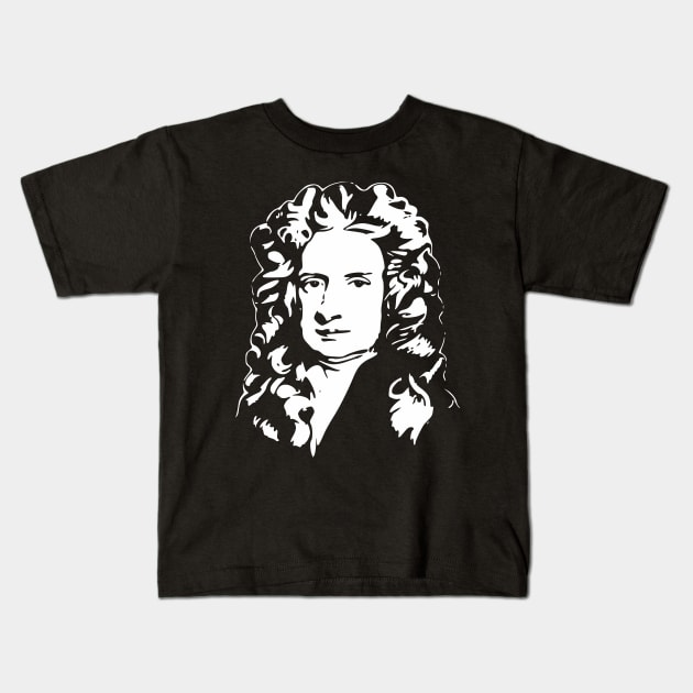 Isaac Newton Kids T-Shirt by Nerd_art